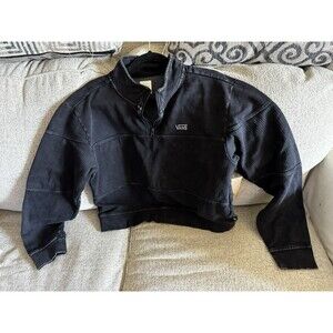 Vans Women’s Concrete Mock Quarter Zip Swt/black Size Large